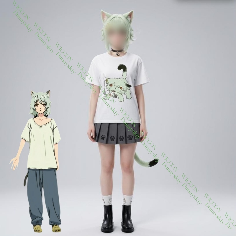 Anime Merchandise Shirt - Koszulka Chainsmoker Cat Yaniko Satou z